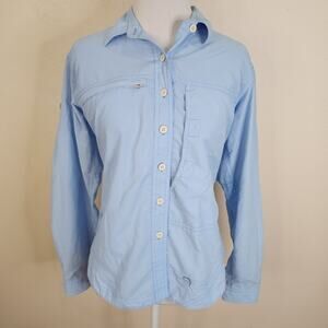 Mountain Hardwear Shirt Size 6 Blue Vented Long Sleeve Hiking Light Blue